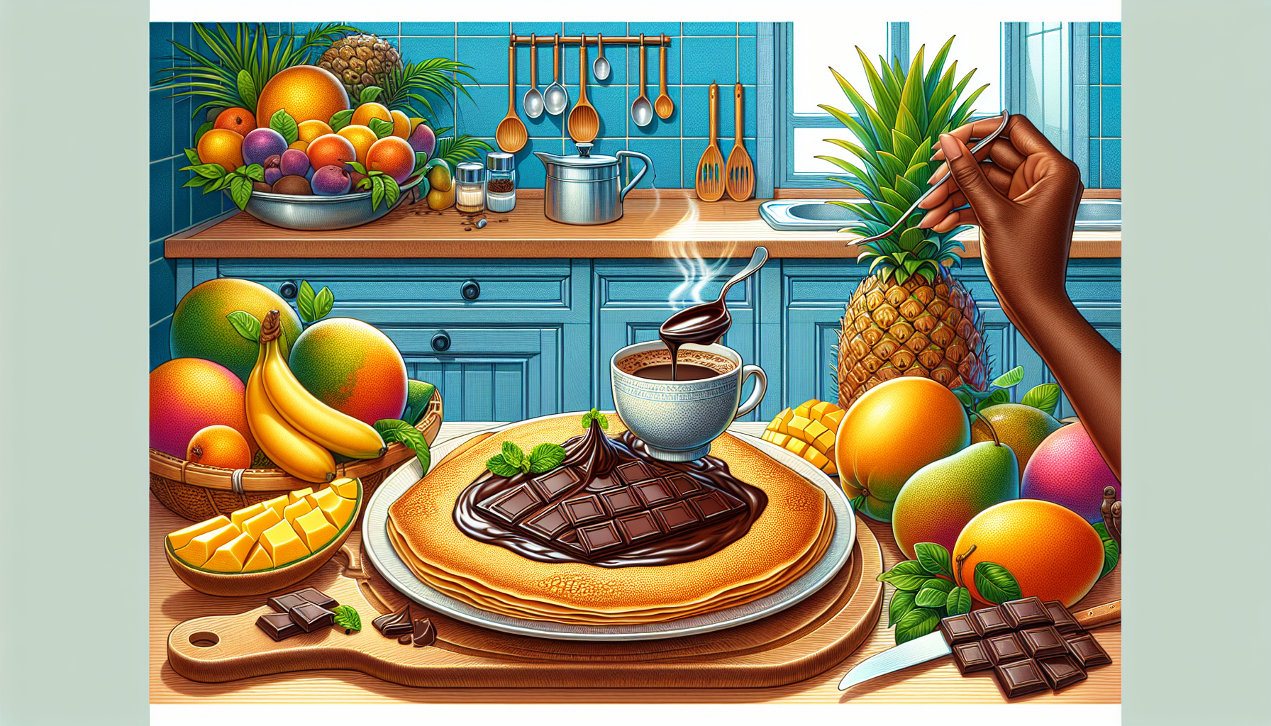 Recette de la crêpe chocolat haïtienne