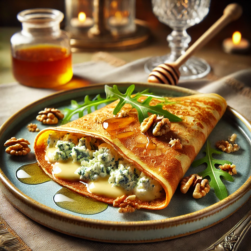 crêpes au roquefort